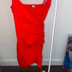 Red mini dress